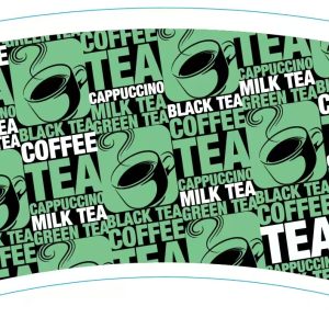 flexography printing black coffee tea beverage drink cup use 210gsm single pe coated paper fan raw material