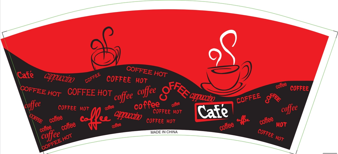 Bagasse custom flexo printing hot drink 8oz paper cups fan paper raw material - Image 2