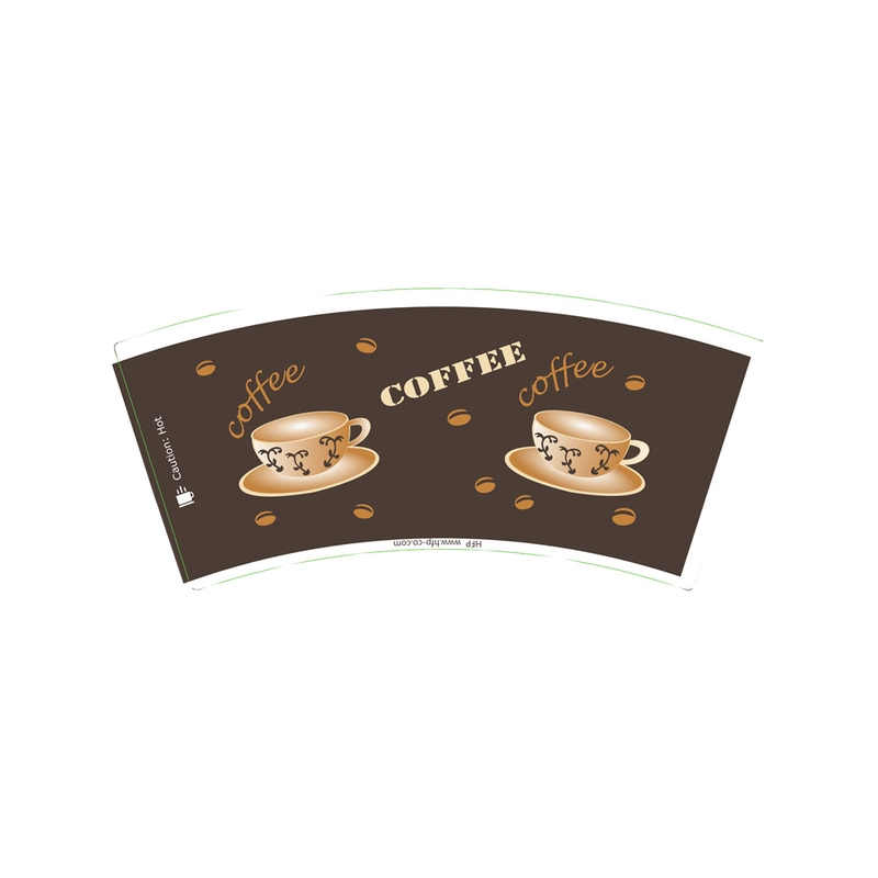coffee beverage cup use app recycled 1 pe 210gsm high coated paper fan raw materials - Image 2