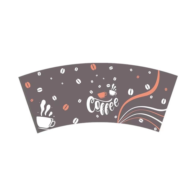 Biodegradable flexography printing 280 gsm single wall pe coated paper cup fan raw material for hot drinks coffee cups - Image 2