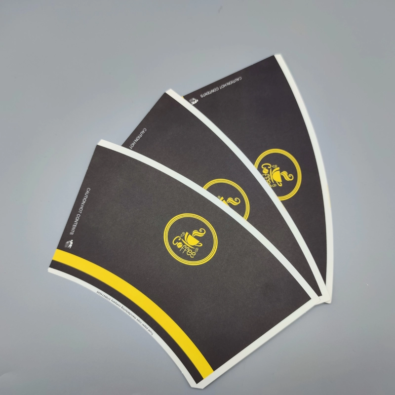 coffee beverage cup use app recycled 1 pe 210gsm high coated paper fan raw materials