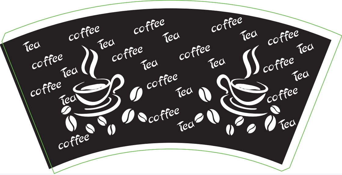 Biodegradable flexography printing 280 gsm single wall pe coated paper cup fan raw material for hot drinks coffee cups - Image 4